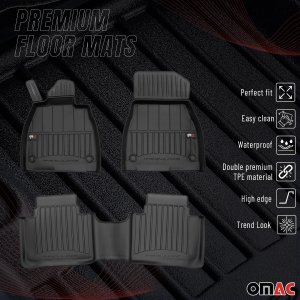 Mercedes-Benz EQS Floor Mat - Omac - Proline Premium TPE - Black - 2021